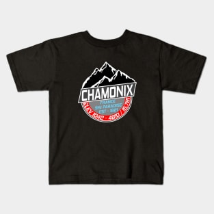 Ski Chamonix Mont Blanc Skiing Paradise Kids T-Shirt